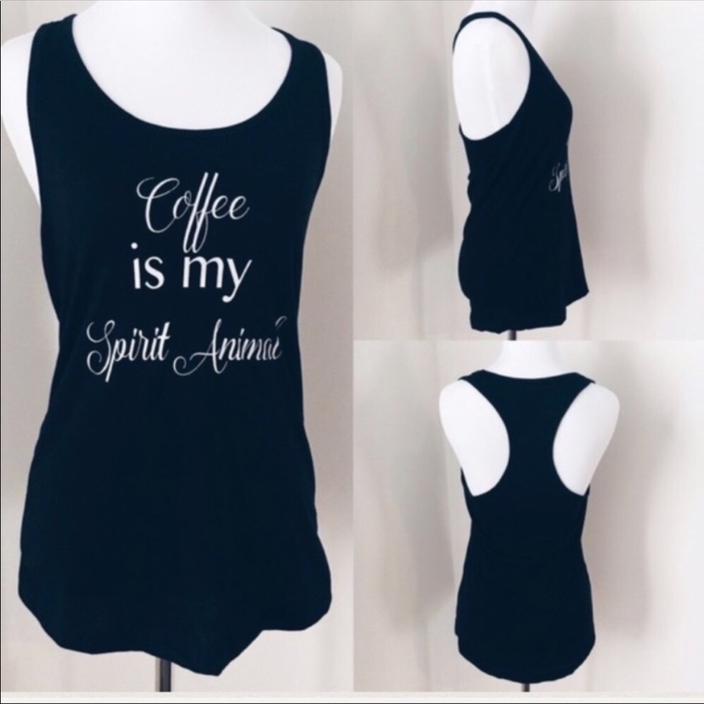 ⚪️ COFFEE IS MY SPIRIT ANIMAL TOP